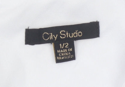 City Studio Women's White A-Line Lace Dress Size S