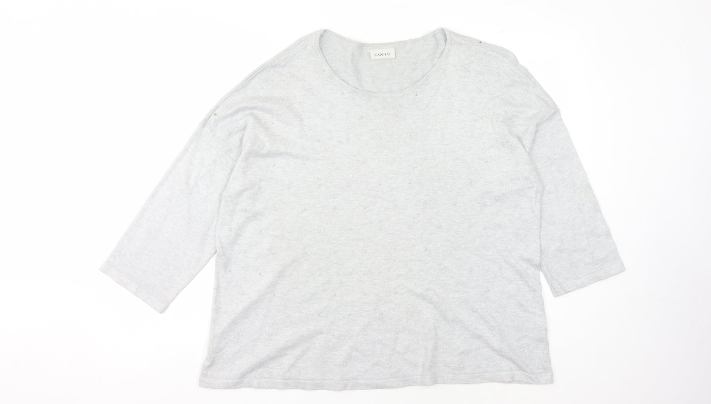 C&A Women's Grey Pullover Jumper, Size L