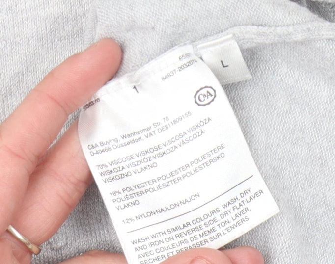 C&A Women's Grey Pullover Jumper, Size L