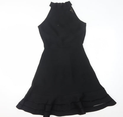 Lipsy Women's Black High Neck Dress Size 10