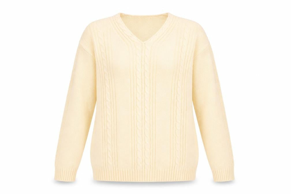 Womens UK Size S Jumper Ivory Pullover Jumper