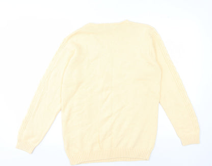 Womens UK Size S Jumper Ivory Pullover Jumper