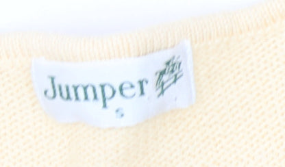 Womens UK Size S Jumper Ivory Pullover Jumper