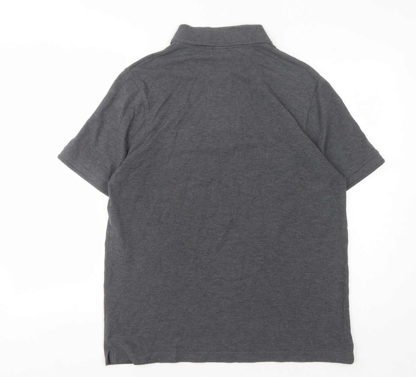 John Lewis Men's Grey Polo Shirt Medium Short Sleeve