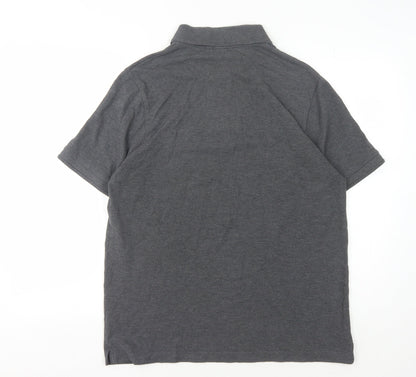 John Lewis Men's Grey Polo Shirt Medium Short Sleeve