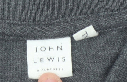 John Lewis Men's Grey Polo Shirt Medium Short Sleeve