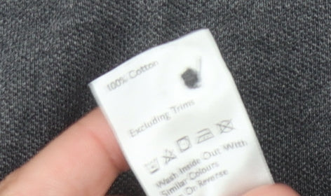 John Lewis Men's Grey Polo Shirt Medium Short Sleeve