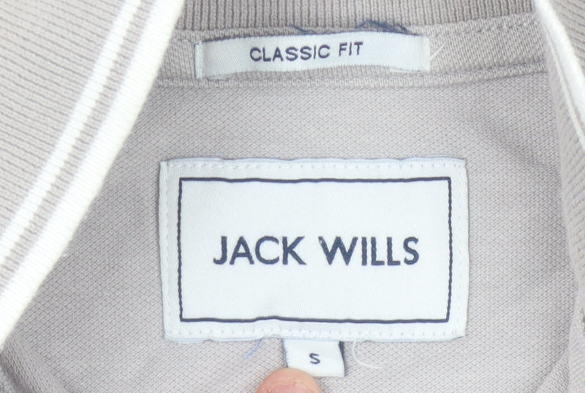 Jack Wills Men's Grey Classic Fit Polo Shirt S