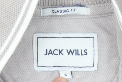 Jack Wills Men's Grey Classic Fit Polo Shirt S