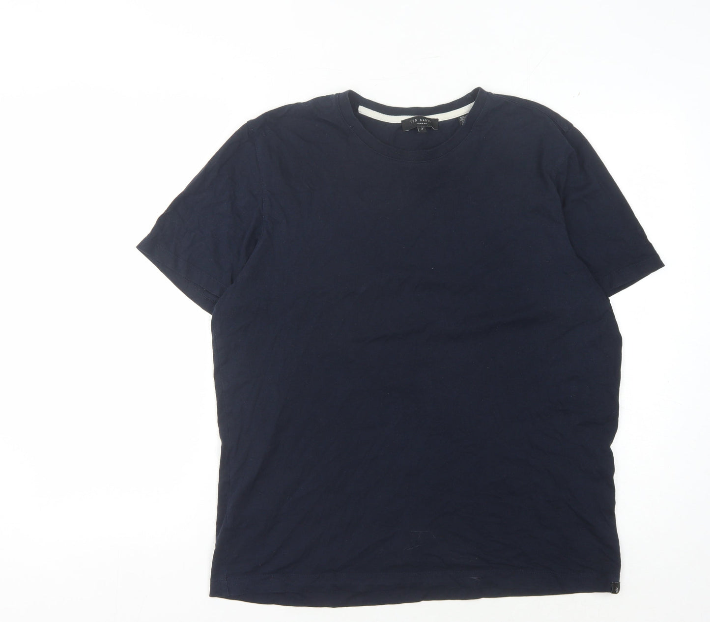 Ted Baker Men's Blue Cotton Crew Neck T-Shirt M