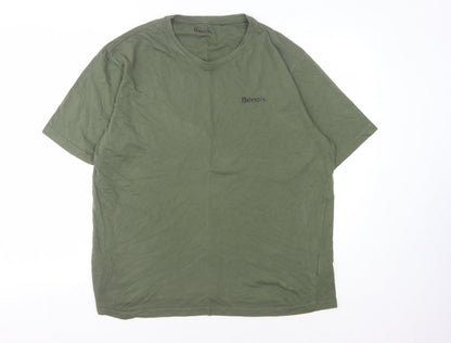 Mens UK Size 2XL Bench Green  T-Shirt