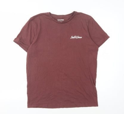 Mens UK Size M JACK & JONES Brown  T-Shirt