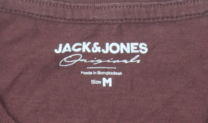 Mens UK Size M JACK & JONES Brown  T-Shirt