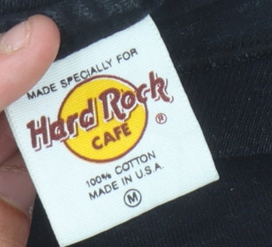 Unisex Adults UK Size M Hard Rock Cafe Black Basic T-Shirt