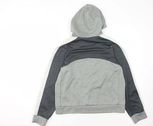 Nike Unisex Grey Pullover Hoodie - Small