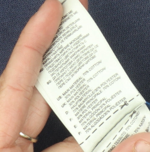 adidas Men's Blue Full Zip Hoodie Size L