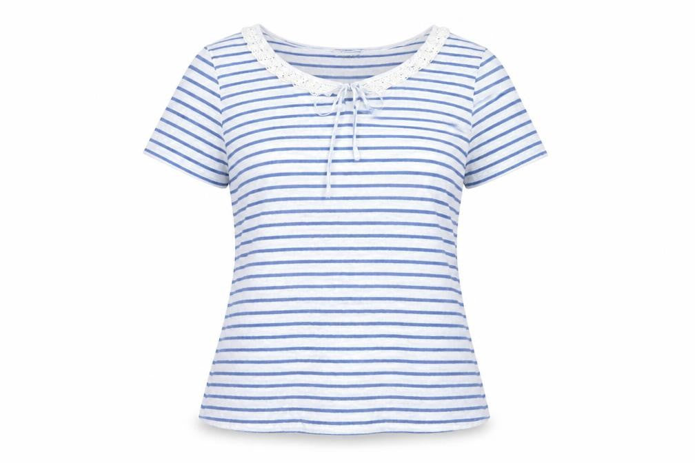 Womens UK Size XL KEW Blue Basic T-Shirt