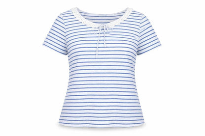 Womens UK Size XL KEW Blue Basic T-Shirt