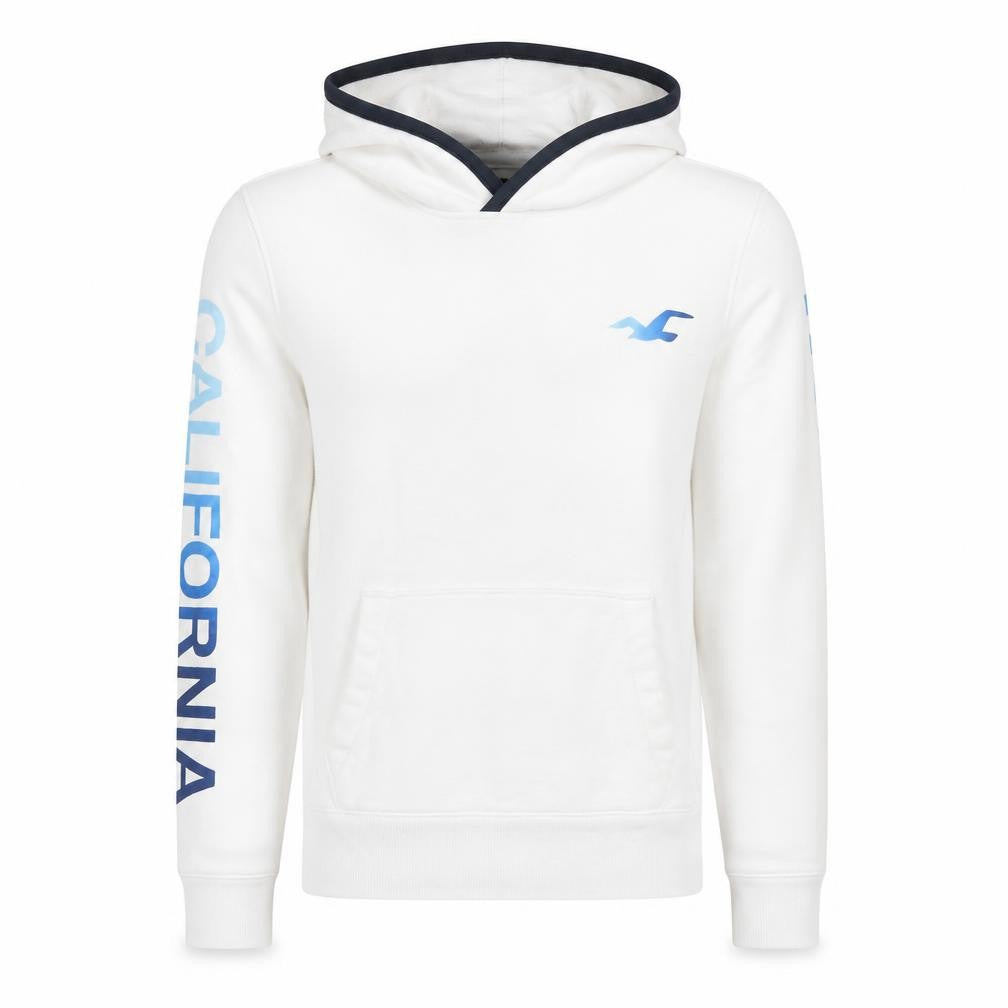 Mens UK Size XS Hollister White Pullover Hoodie