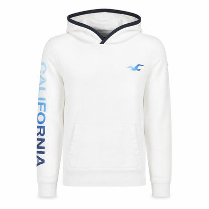 Mens UK Size XS Hollister White Pullover Hoodie