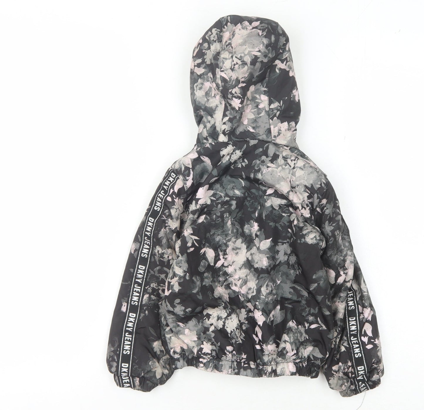 DKNY Girls' Multicoloured Floral Puffer Jacket, Size 3