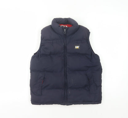 CAT Boys Blue Puffer Jacket Size 8 Years