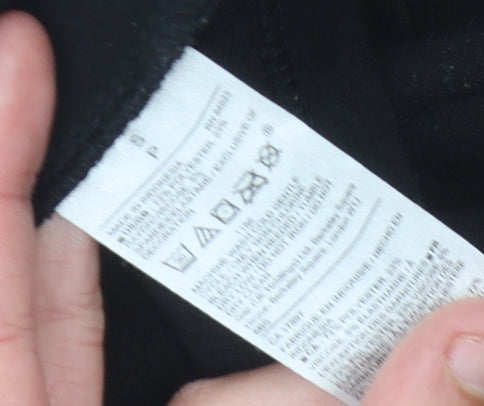 Gap Women's Black Dress - Size S, 3/4 Sleeve, Zip Detail