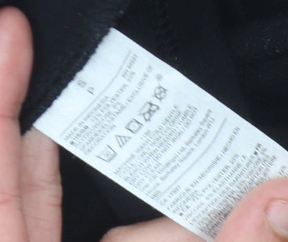 Gap Women's Black Dress - Size S, 3/4 Sleeve, Zip Detail