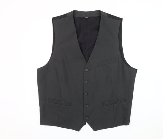 Mens UK Size 50 Williams & Brown Regular Grey Suit Waistcoat