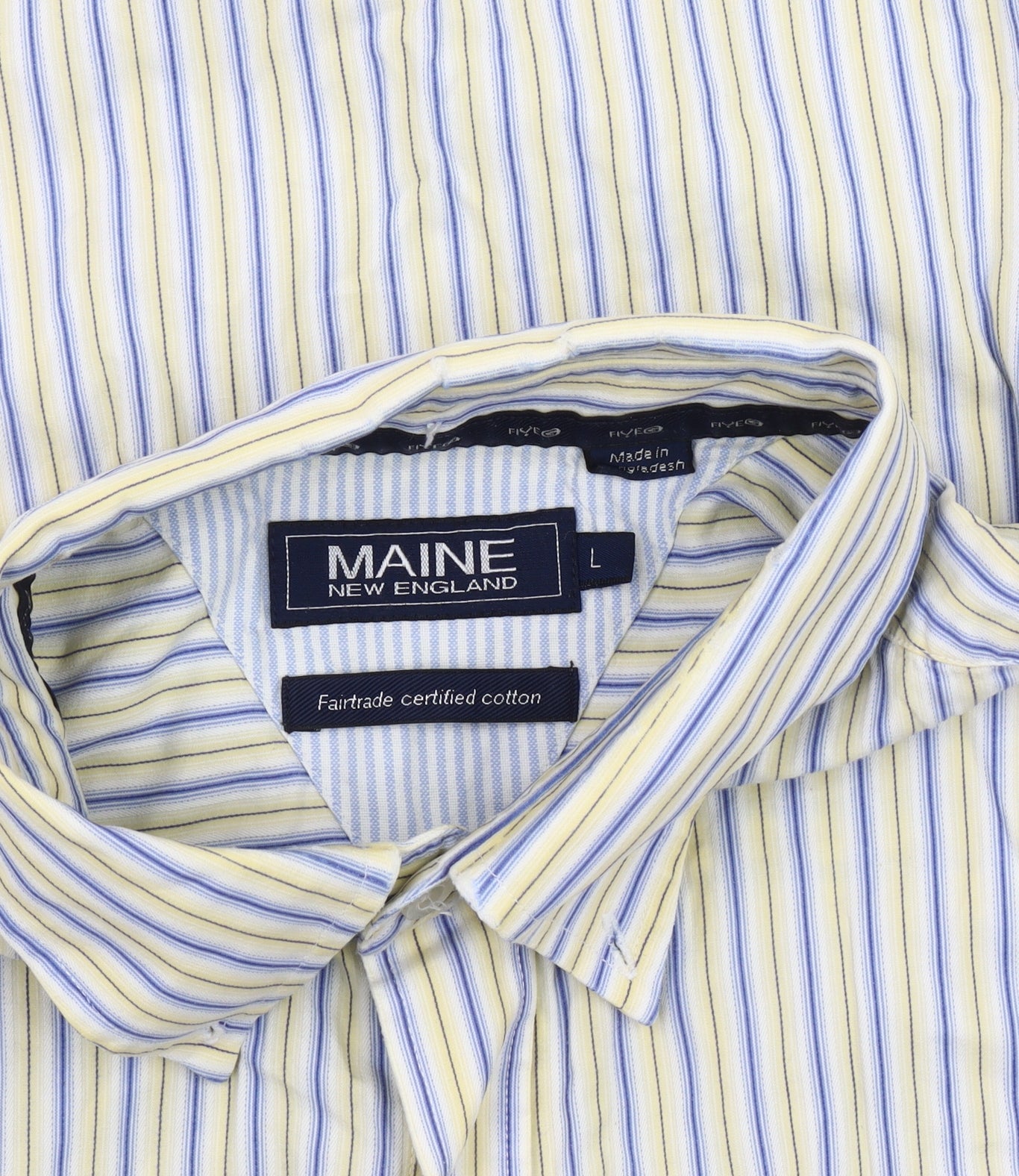 Maine New England Men's Multicolour Striped Shirt L