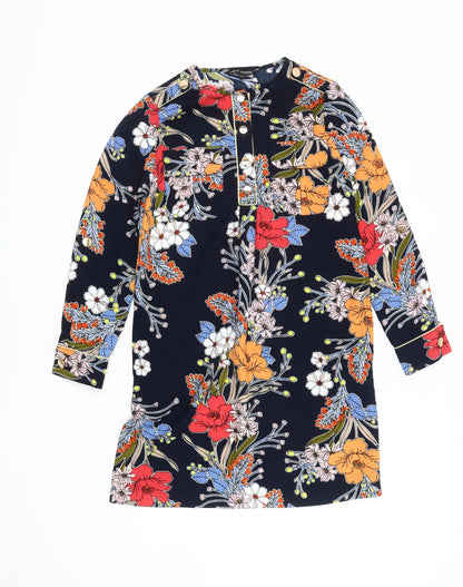 Next Women's Multicoloured Floral Shift Dress, Size 8
