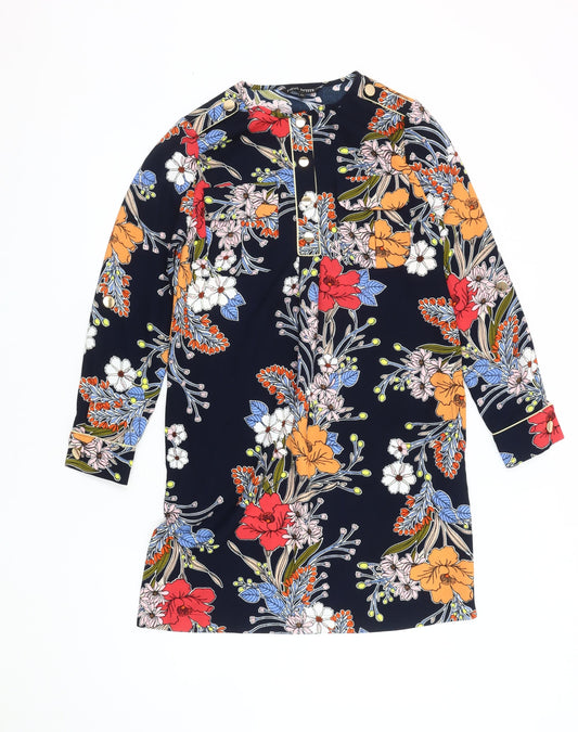 Next Women's Multicoloured Floral Shift Dress, Size 8