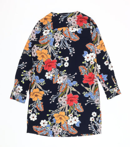 Next Women's Multicoloured Floral Shift Dress, Size 8