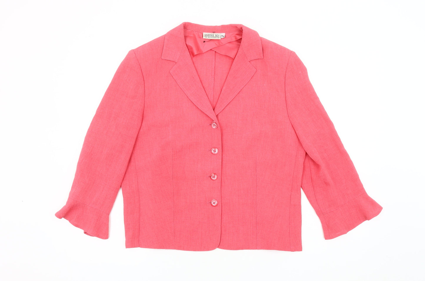 Womens UK Size 14 Gold by Michael H  Pink Suit Jacket