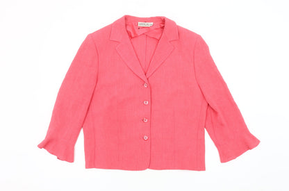 Womens UK Size 14 Gold by Michael H  Pink Suit Jacket