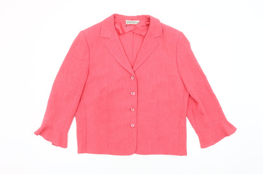 Womens UK Size 14 Gold by Michael H  Pink Suit Jacket