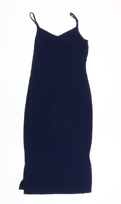 Apricot Women's Navy Blue Slip Dress Size 10 Sleeveless