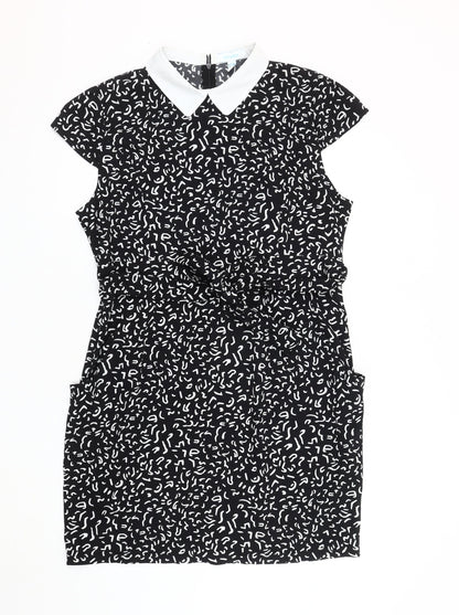 Blue Vanilla Women's Black Collared Dress Size 16