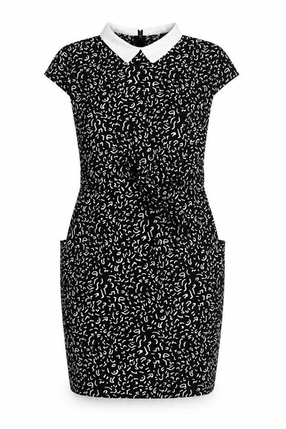Blue Vanilla Women's Black Collared Dress Size 16