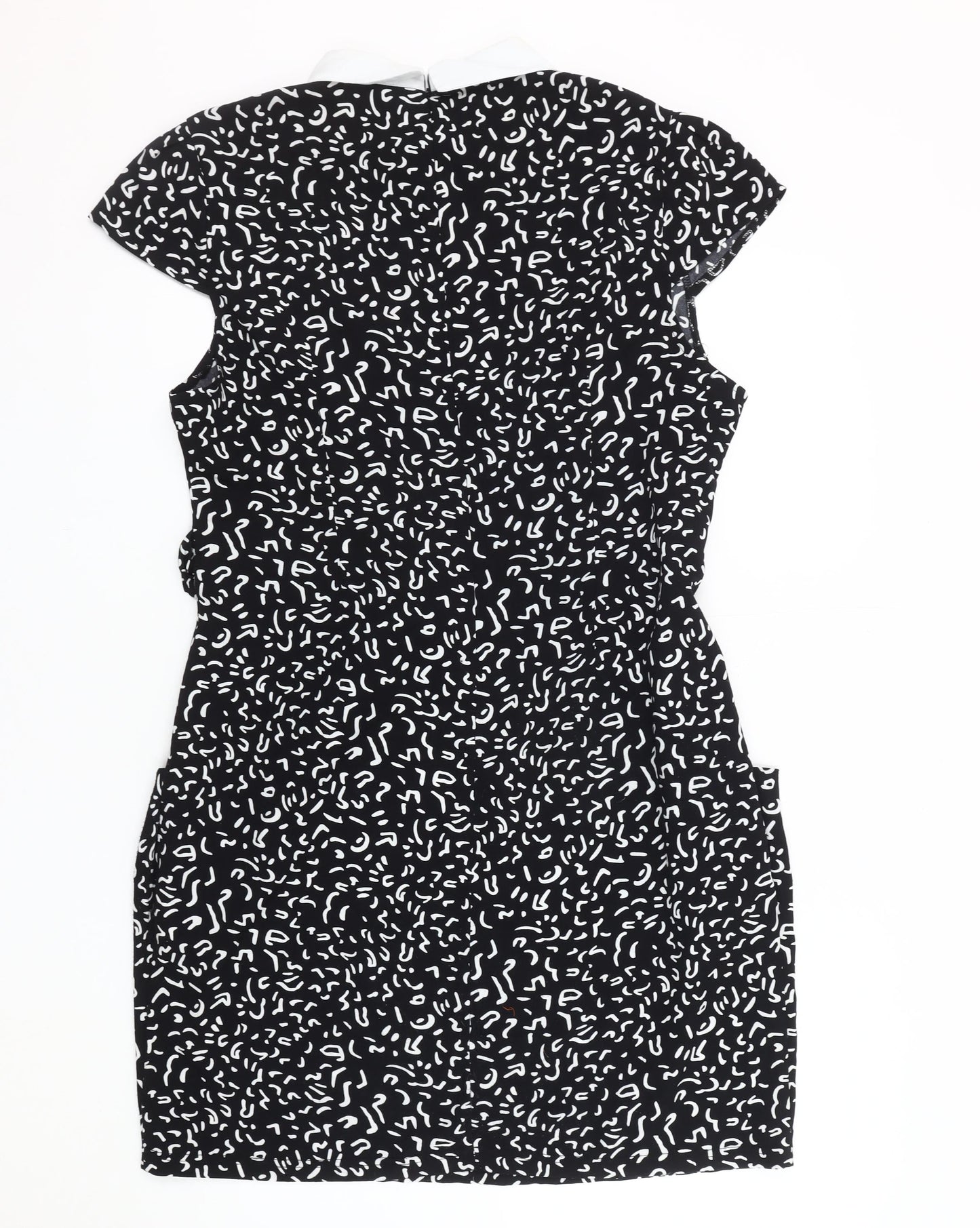 Blue Vanilla Women's Black Collared Dress Size 16