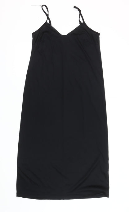 New Look Women's Black Slip Dress Size 10