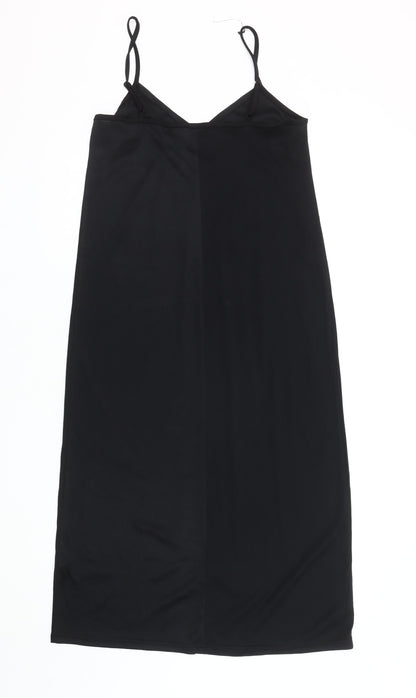 New Look Women's Black Slip Dress Size 10