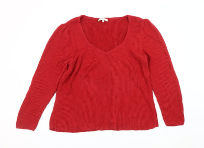 Womens UK Size 18 NEXT Red Pullover Jumper