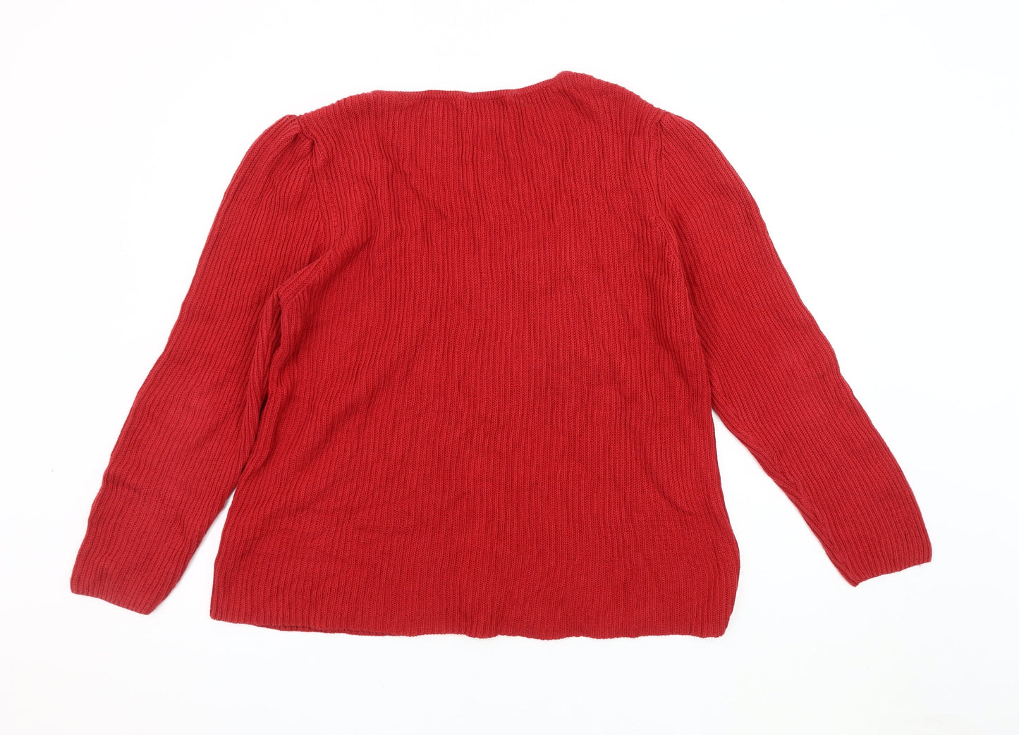 Womens UK Size 18 NEXT Red Pullover Jumper