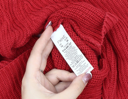 Womens UK Size 18 NEXT Red Pullover Jumper