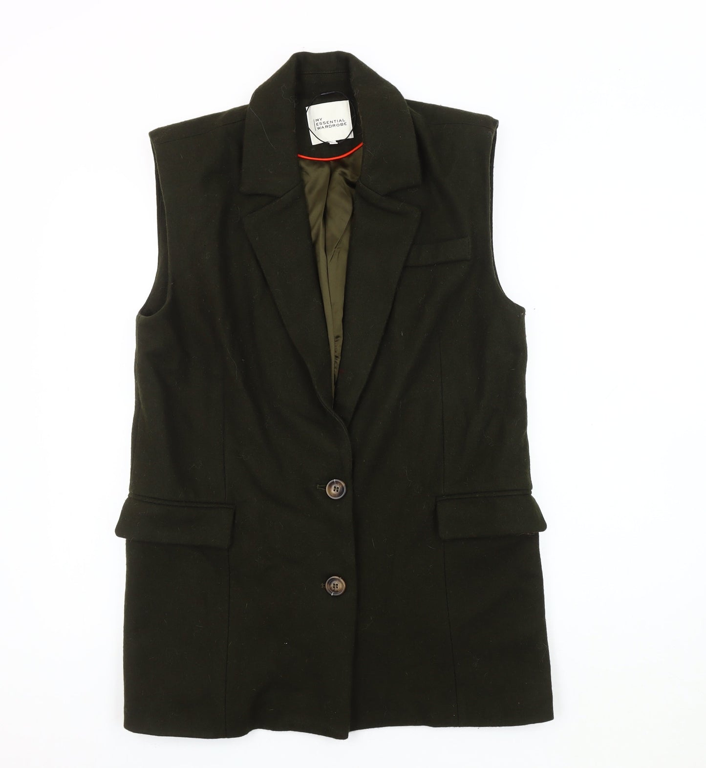 My Essential Wardrobe Women's Green Waistcoat Size 8