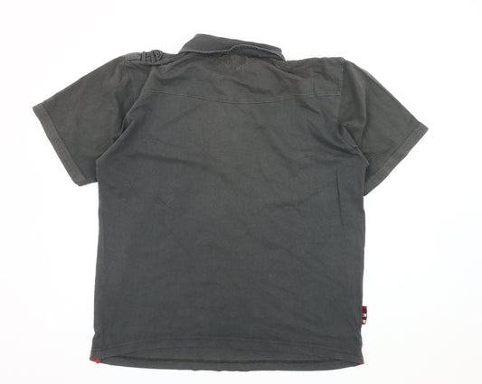 Airwalk Men's Black Polo, XL, Skateboarding Casual