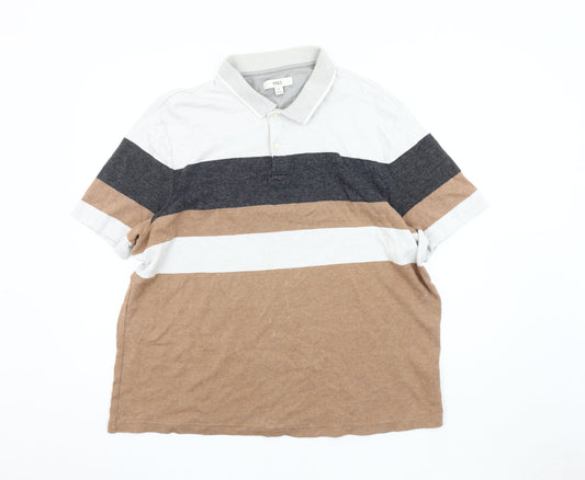 Marks and Spencer Men's Multicoloured 2XL Striped Polo