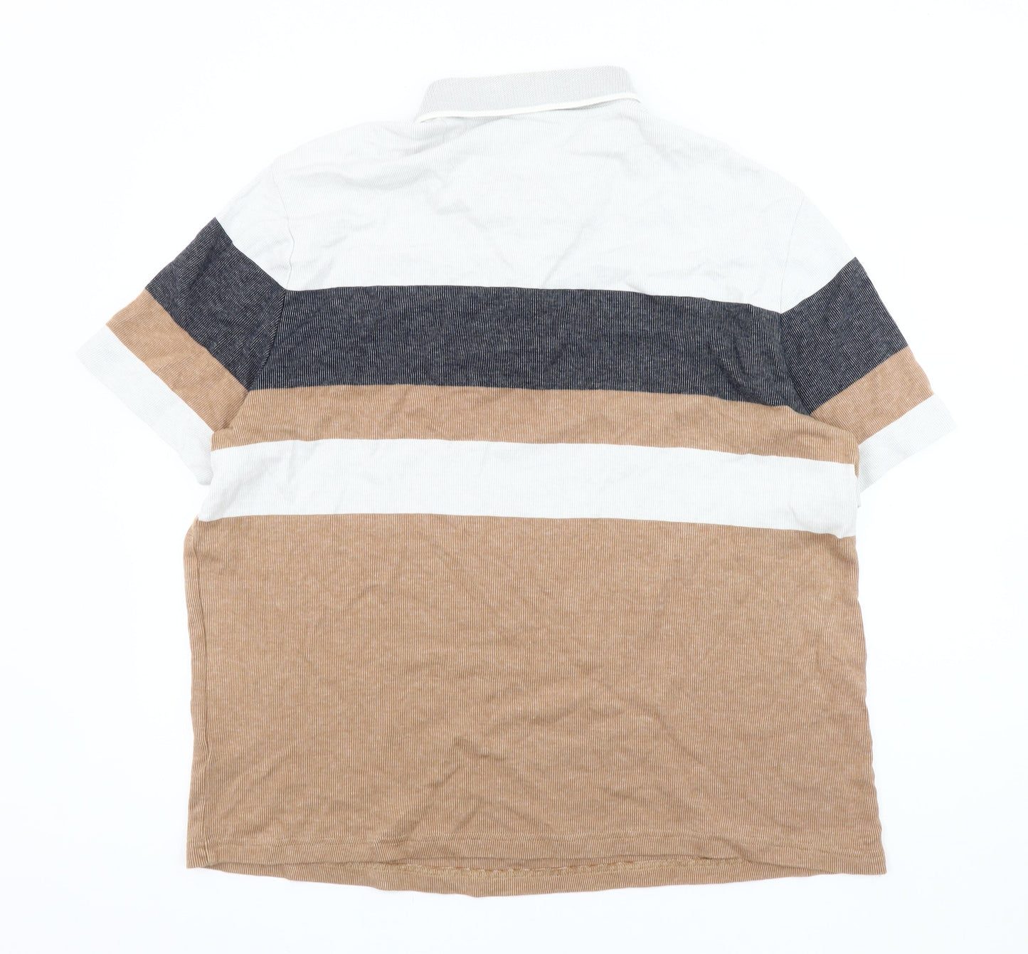 Marks and Spencer Men's Multicoloured 2XL Striped Polo