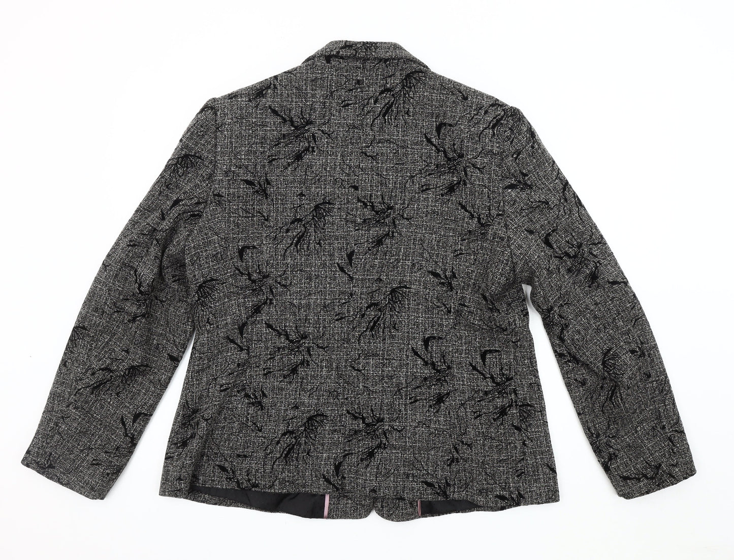 Klass Collection Women's Grey Black Tweed Suit Jacket